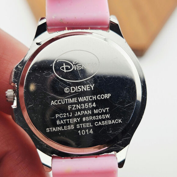 Disney Kids Frozen Analog Watch Pink Pastel Anna Elsa Princess Jewels Gems - Picture 6 of 6